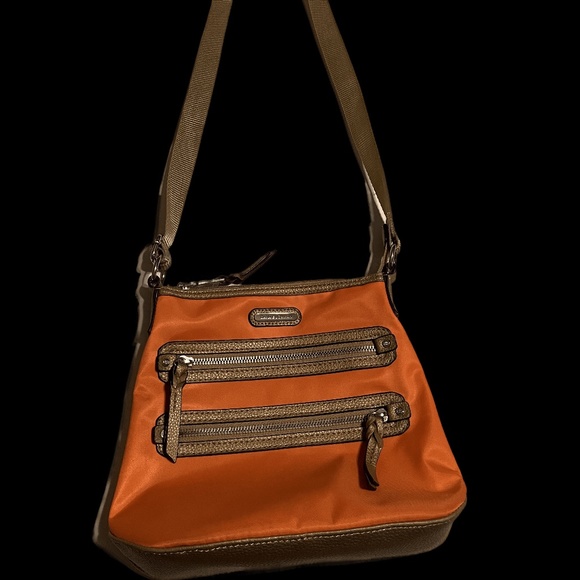 Pre-Owned Orange and Tan Sporty Dana Buchman Crossbody Bag - Picture 8 of 8
